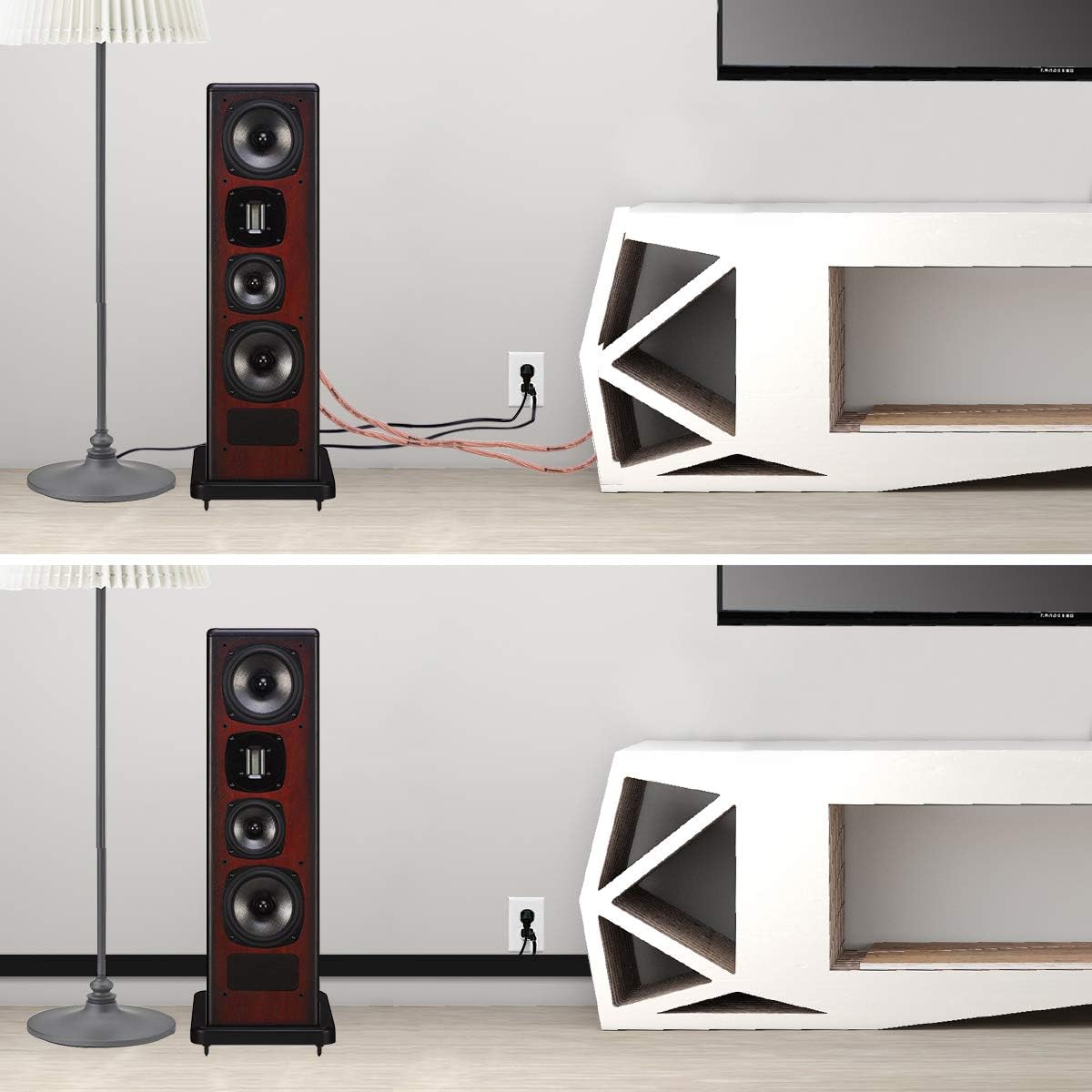 Cable Raceway Kit, Stageek Cable Management System Kit Open Slot Wiring Raceway Duct with Cover, On-Wall Cable Concealer Cord Organizer to Hide Wires Cords for TVs, Computers - 9x15.4inch, Black : Electronics