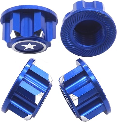 Miniatura 4 de Paquete de 4 tuercas hexagonales ShareGoo RC de 0.669 in, tapa de montaje antideslizante de aluminio a prueba de polvo compatible con Traxxas X-Maxx