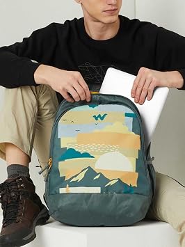 Wildcraft 35 Litres Blaze 3 Compartment Laptop Backpack (12951, Dk_Forest Nature, Green)