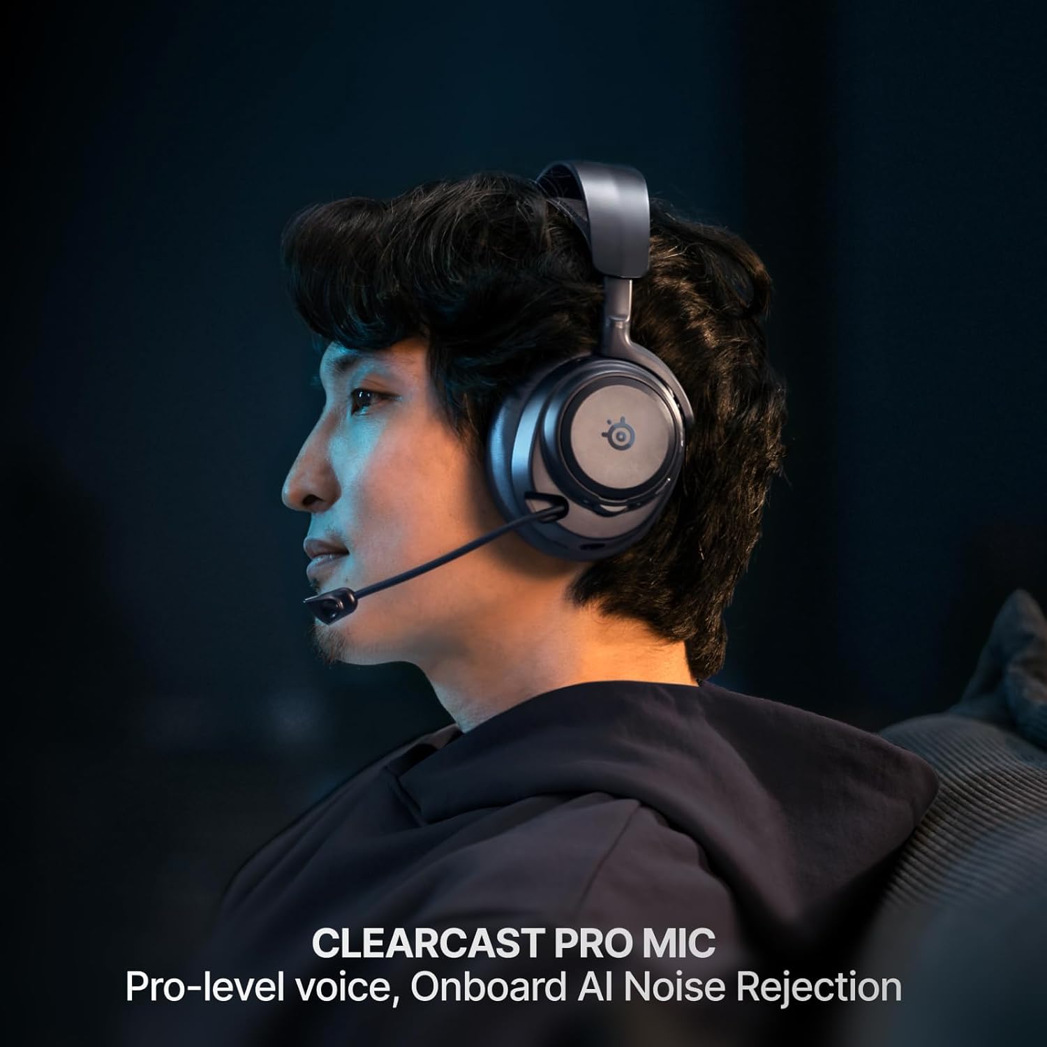 SteelSeries Arctis Nova Pro Omni - Hi-Res Wireless Gaming Headset, 96kHz/24bit, ANC, ClearCast Pro Mic, AI Noise Rejection, Mobile App, Mix 2.4GHz + BT, OmniPlay PC+PlayStation+Xbox - Midnight Blue 5 61sdSw34SPL. AC SL1500