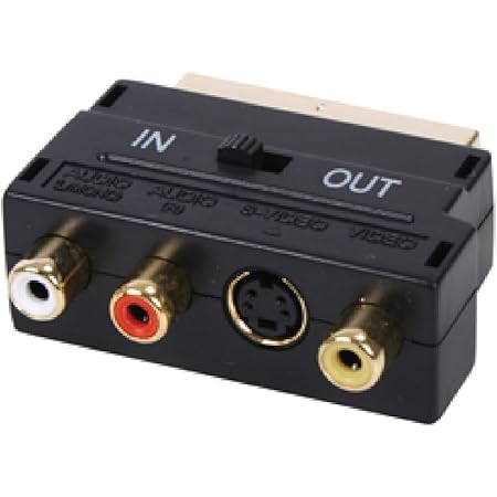 Adaptateur Péritel - Premium Qualité / plaqué or 24k / SVHS (4-Pin) / S-Vidéo / TV-Out / / RCA / Péritel / 21 broches (entièrement câblé) / Commuté (In / Out)