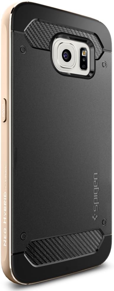 Spigen Neo Hybrid Metal Galaxy S6 Case with Flexible Inner Casing and Anodized Aluminum Metal Frame for Galaxy S6 2015 - Champagne Gold