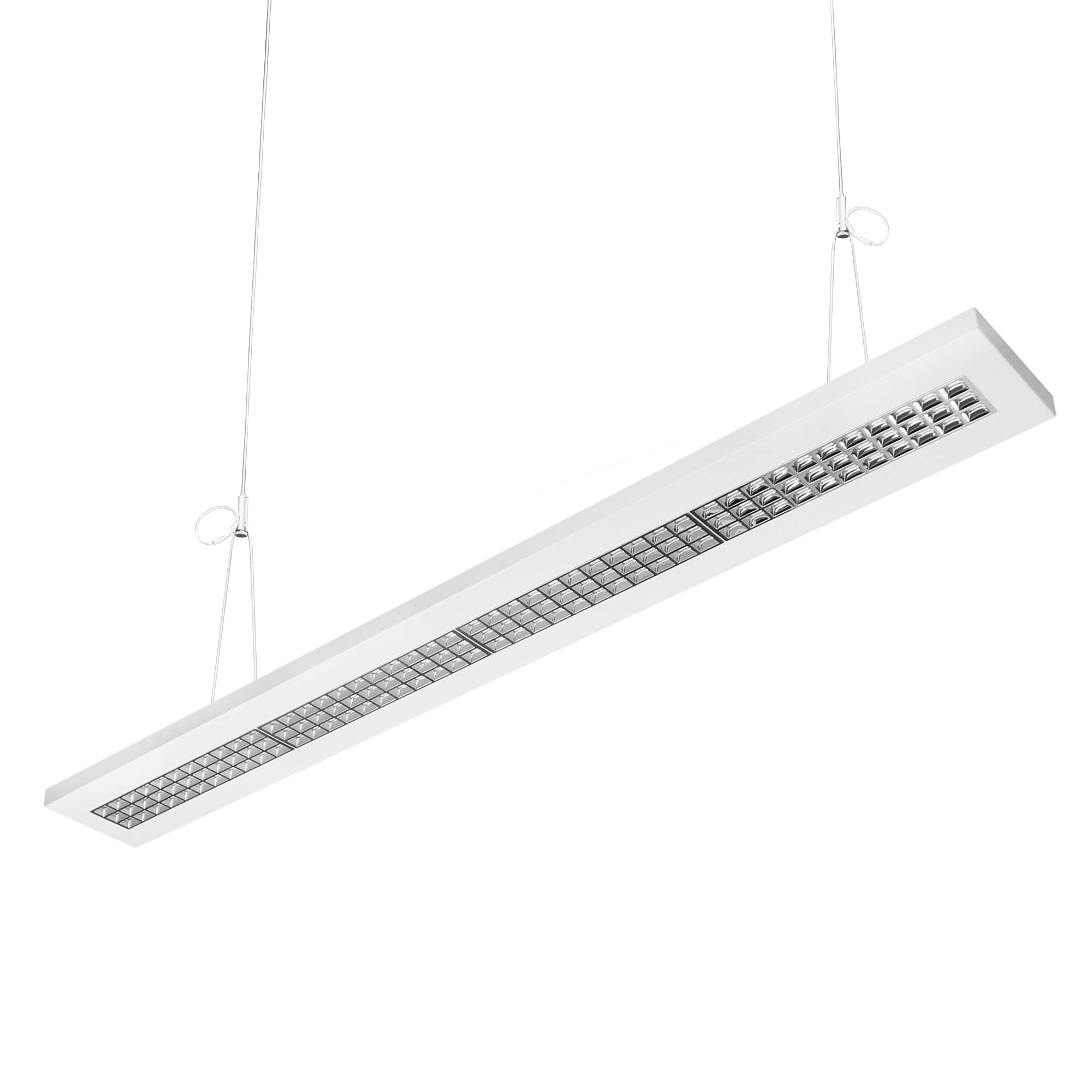 LED Pendelleuchte Mikrolamellenraster 120cm 36W 4000lm 4000K | Neutralweiss Büroleuchte Deckenleuchte Bürobeleuchtung Rasterleuchte Deckenlampe Bürolampe