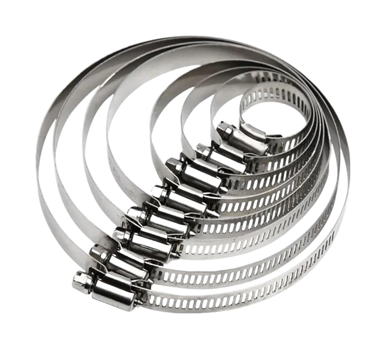 Abrazaderas Ajustables para mangueras, Abrazaderas de Tubo 8mm-700mm, Abrazaderas Manguera Combustible for Coche, Tornillo sin Fin, duraderas, antioxidantes, 5 uds(500-600mm)