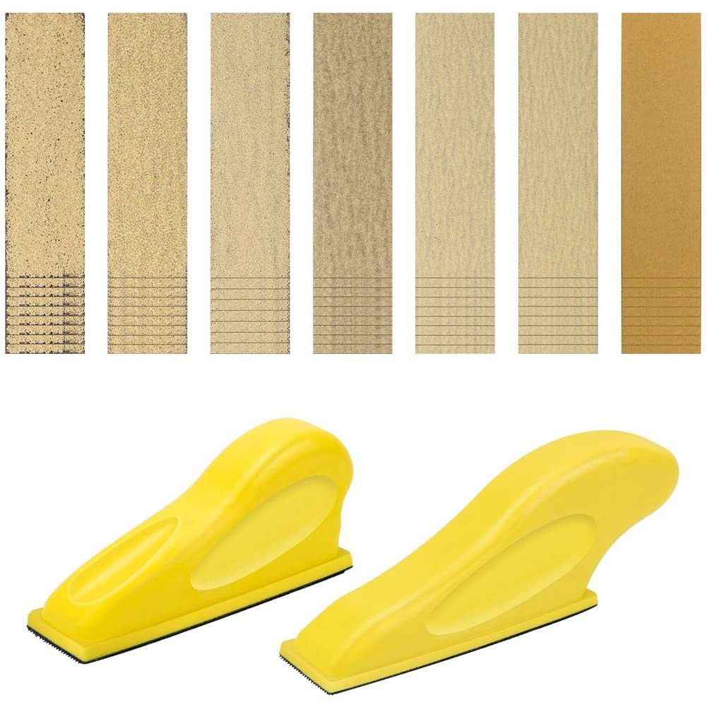 BPQiang Detail Sander and Sandpaper Set, Mini for Work Finger Crafts Small Projects