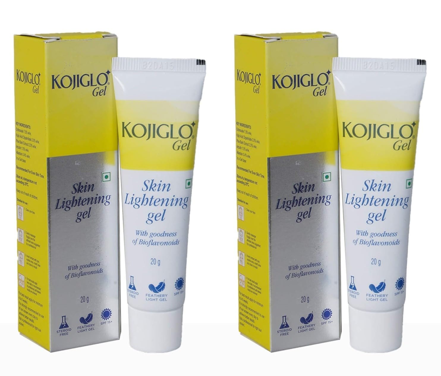 Kojiglo Gel Skin Lightening Gel 20gm(R)Pack of 2 Amazon.in Beauty