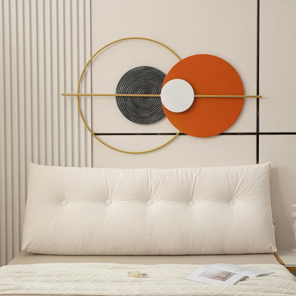 Cuscino A Cuneo Coreano In Velluto - Supporto Lombare E Per Lettura, 200x50x20 Cm, Con Tasca Nascosta, Per Divano E Letto