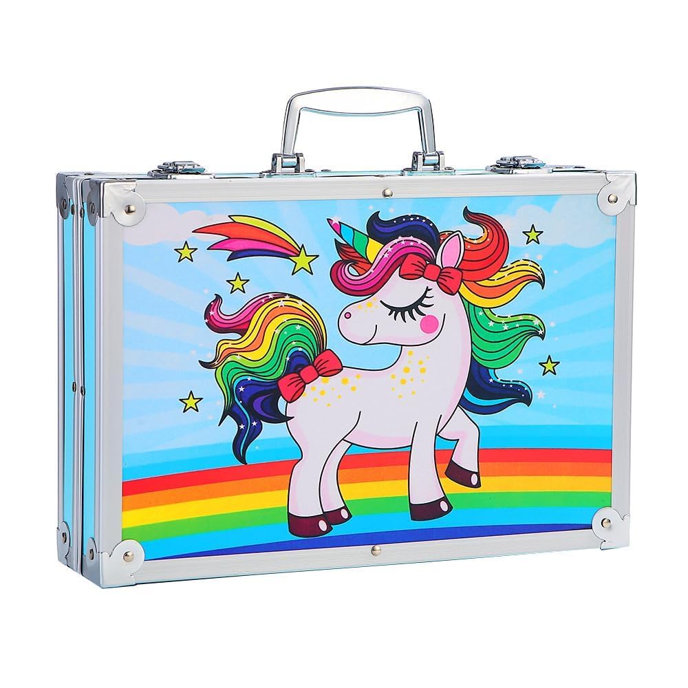Swarn Products Art Supplies Set/Drawing Color For Kids Boys Or Girls Ages 6-12 / Aluminum Case/Great Gift Item For Your Loved Ones (Unicorn Blue, Colouring Kit) (B0CYLKPN73) Amazon Price History, Amazon Price Tracker