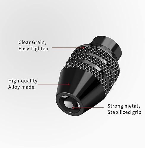 Miniatura 4 de GOXAWEE - Portabrocas sin llave, herramienta rotativa de repuesto de 18 a 164 pulgadas, 3 mandíbulas, accesorio universal de cambio rápido para