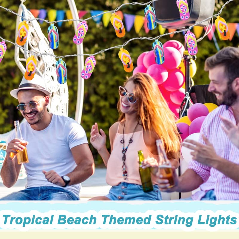 Couah-Tropical-Beach-Themed-Slipper-String-Lights-3D-Flip-Flop-Party-Lantern-85ft-10-LED-for-Bedroom-Dorm-Wreathe-Summer-Wedding-Birthday-Kindergarten-Indoor-Outdoor-Decorations-White-Wire Couah Tropical Beach Themed Slipper String Lights 3D Flip Flop Party Lantern 85ft 10 LED for Bedroom Dorm Wreathe Summer Wedding Birthday Kindergarten Indoor Outdoor Decorations White Wire