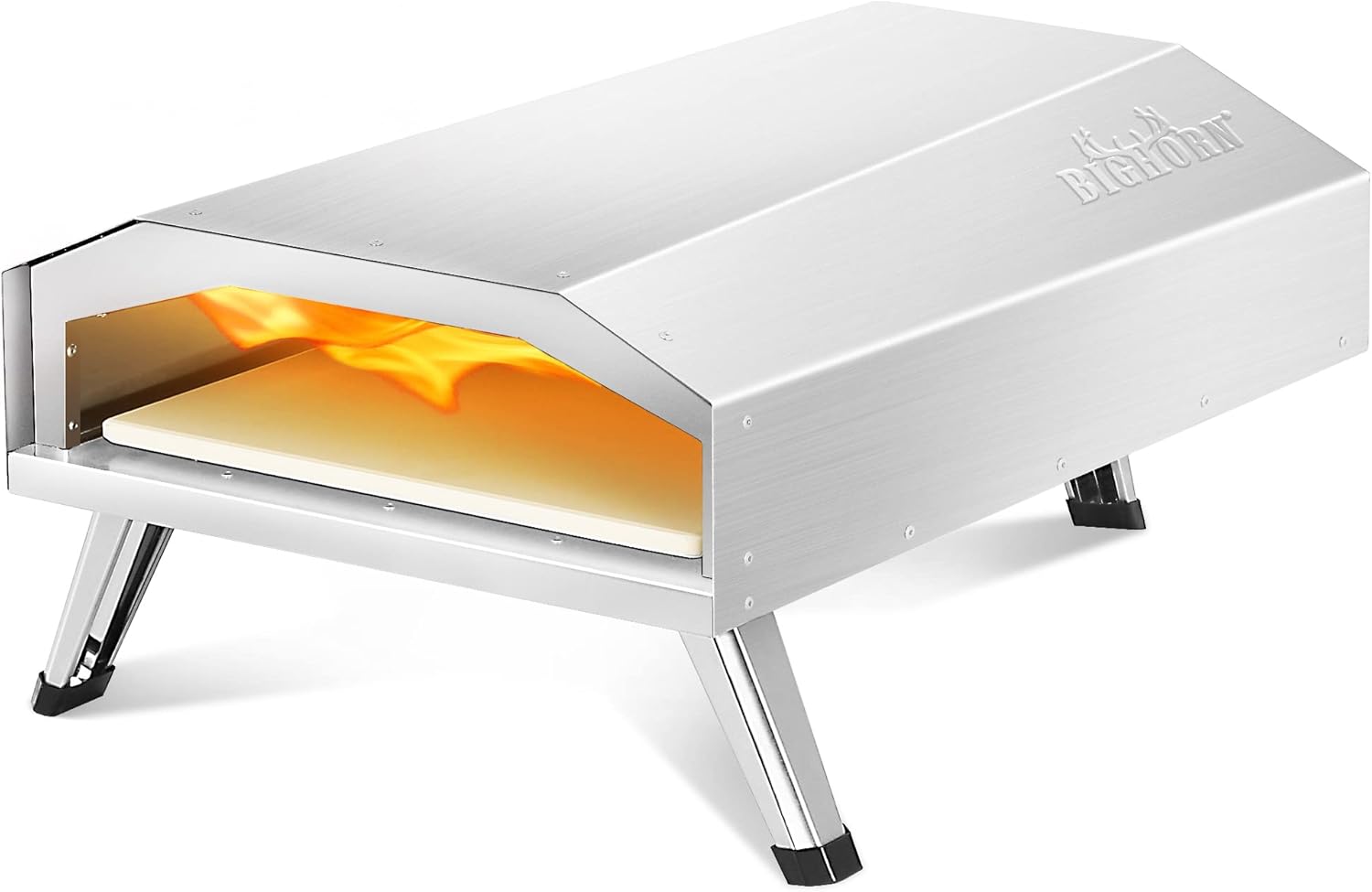 BIG HORN OUTDOORS 12 Gas Pizza Oven Stainless Steel Outdoor Pizza