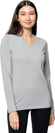 Insect Shield Womens UPF Wicking Long Sleeve V-Neck T-Shirt
