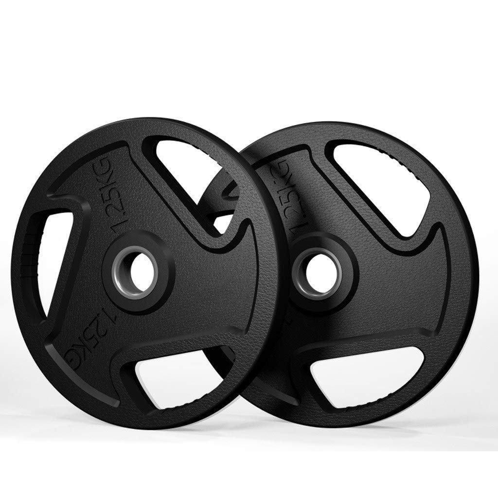 Barra de 2 pulgadas Olímpico Grip original placa revestida de goma Hoja de gimnasia del hierro Comercial Barra Negro 2,5 kg, 5 kg, 10 kg, 20 kg, 30 kg