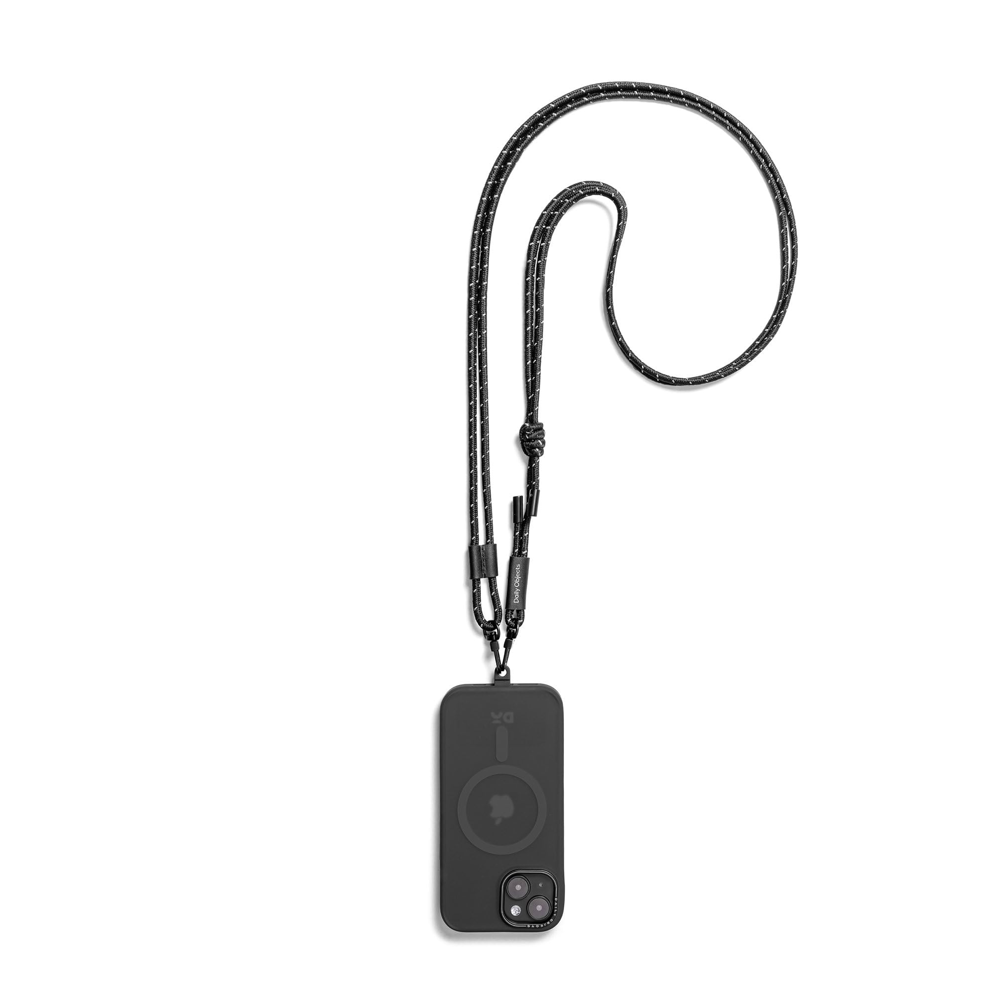 DailyObjects Black Reflective Crossbody Phone Lanyard - Cord | Phone Necklace Comfortable Around The Neck, Compatible with All Smartphones | Phone case is not included-image-38
