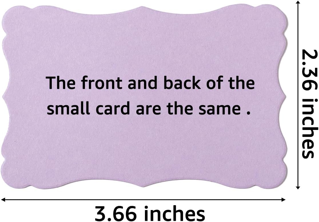 120 Pieces Small Mini Business Cards Vintage Assorted Colors Blank Note Gift for Business Cards, Gift (5 Purple) - Image 2