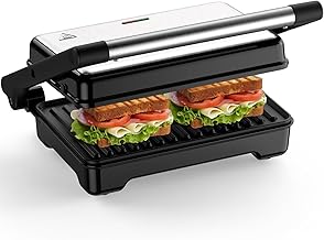 Sponsored You’re seeing this ad based on the product’s relevance to your search query.Learn more about this advertisement YASHE Sandwich Maker, 1500 W Panini Grill, XXL Non-Stick Plates, Automatic Temperature Control, Indicator Lights, for 2 Slices