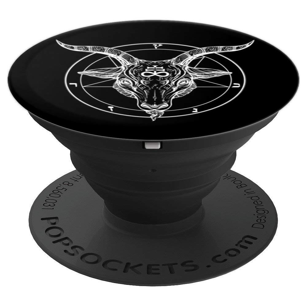 Pentagram Satanism Devil Seal AntiChrist Goth Emo Gift PopSockets PopGrip: Swappable Grip for Phones & Tablets PopSockets Standard PopGrip