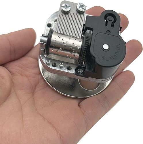 Miniatura 4 de Pursuestar Caja de música con mecanismo musical YunSheng de cuerda giratoria de centro plateado con llave redonda para castillo HowlMoving