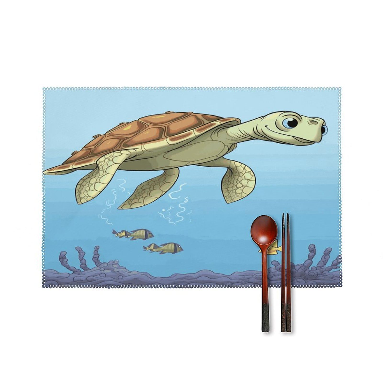 Fodpand Style Finding Sea Turtles Placemats Set Of 4 Place Mats Table Mats