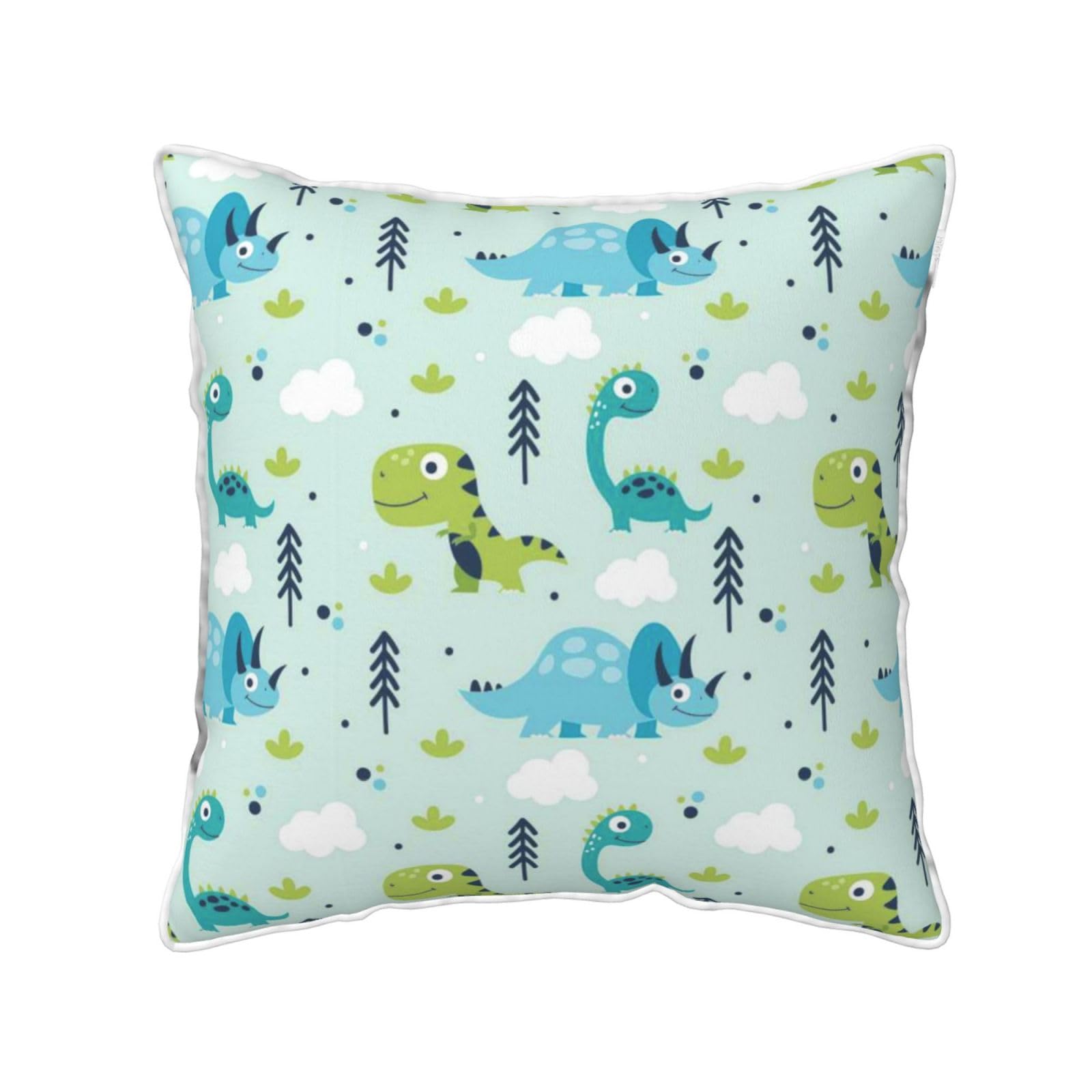 FZGGWYHL Dinosaur pattern printed Velvet Throw Pillow Cover Pillowcase