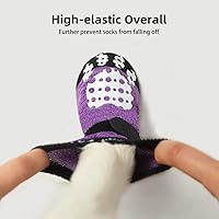 Vista 3 de PUPTECK Calcetines antideslizantes para perros con agarres de doble cara para perros pequeños, medianos y grandes, suelos de madera dura que evitan
