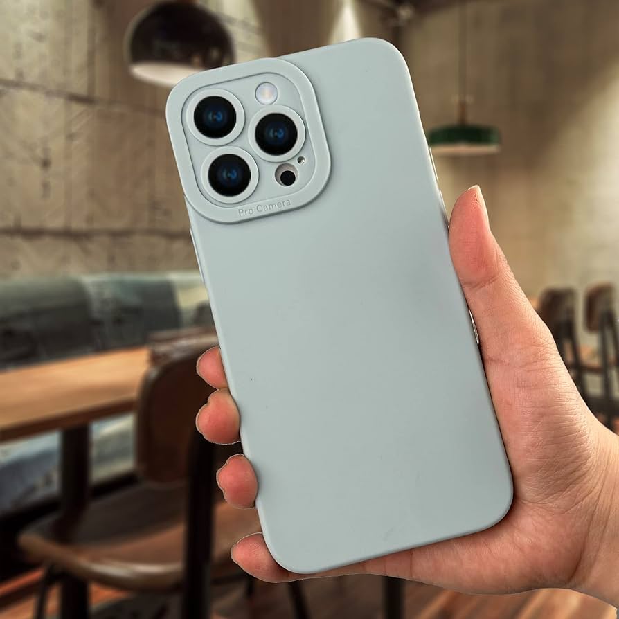 LOOKSEVEN for iPhone 14 Pro Case, Light Blue Silicone TPU