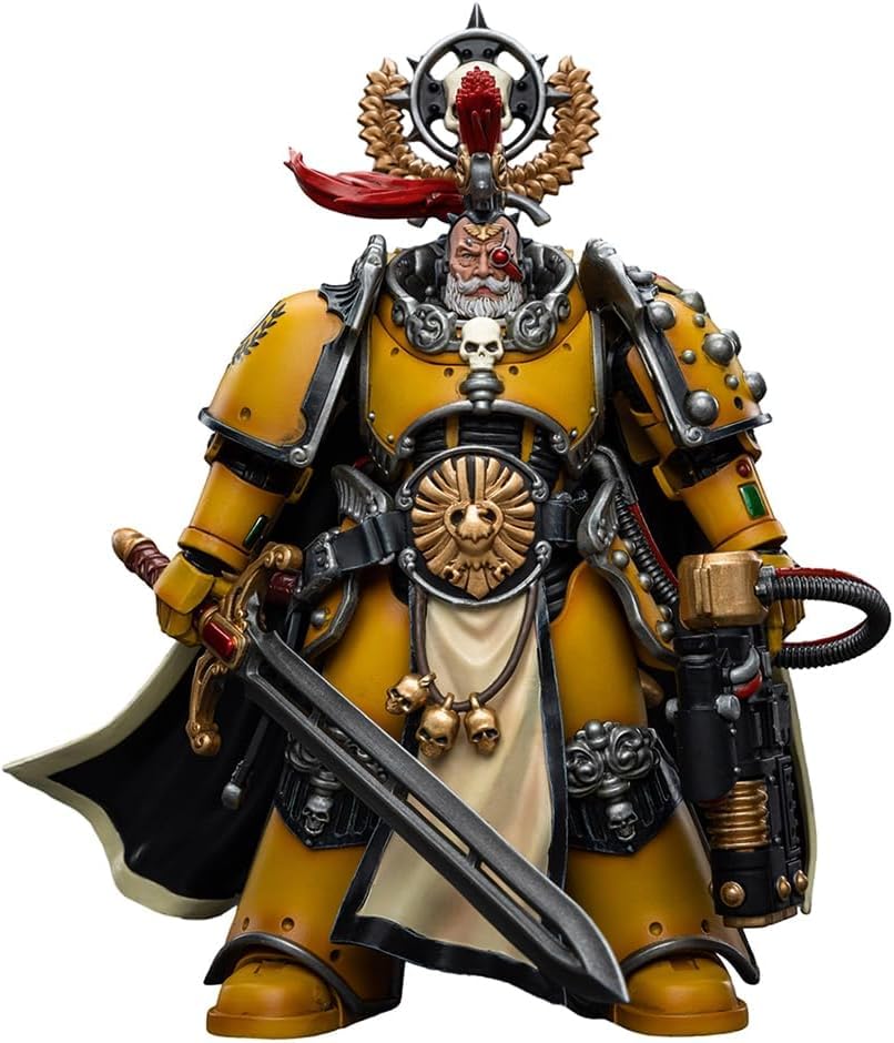 LEBOO JOYTOY Warhammer 40k Imperial Fists Legion Praetor with Power Sword 4.8 inch Collectible Model Gifts