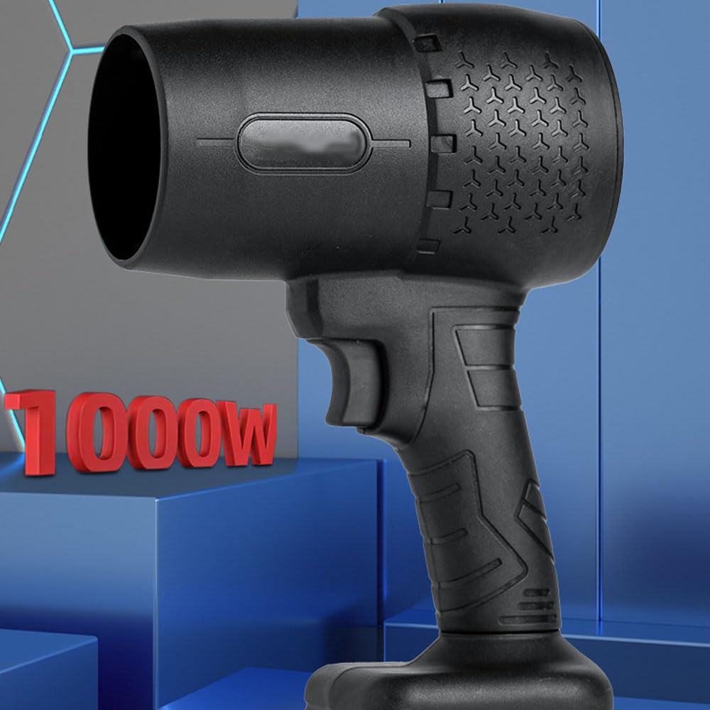 Soplador de hojas de mano con turbina, soplador seco a chorro de 1050 W, regulación de velocidad continua de 5 engranajes, soplador de secador de lavado de autos filtrado de alta potencia de mano, par