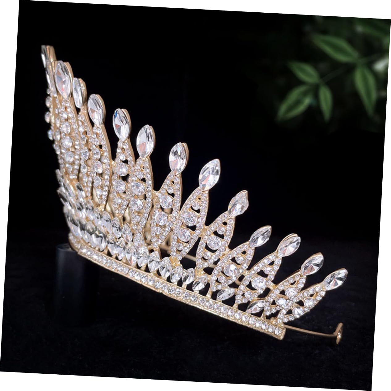 Diadema Corona de Aleación de Zinc Blanco para Novia