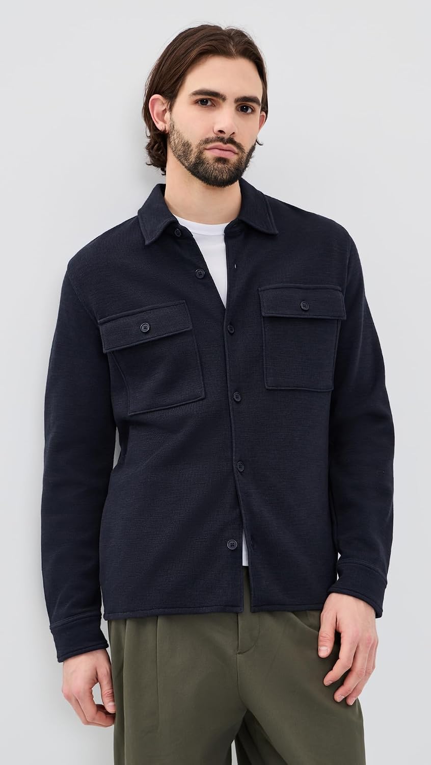 Vince Men's Double Slub Shirt Jacket