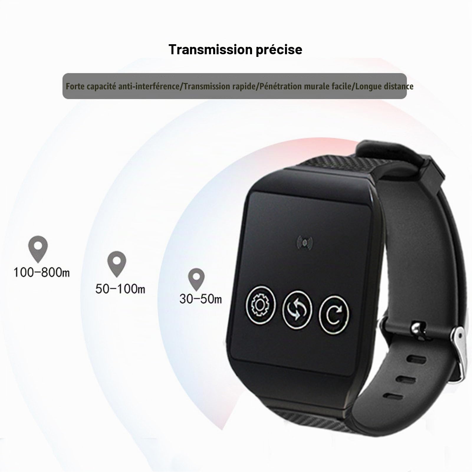 Système de Radiomessagerie de Restaurant, Système D'appel sans Fil 1 à 1, Montre étanche IPX7 et Système de Téléavertisseur à écran Tactile Téléavertisseur de Poignet DC5V Charge