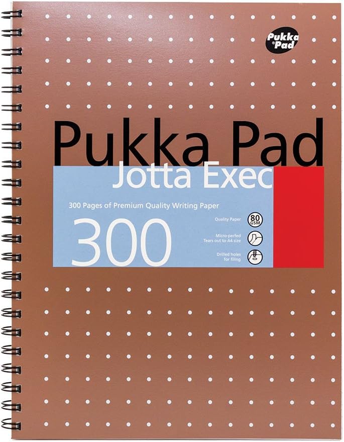 Pukka Pad Exec Jotta Pad NotePad Book A4+ Wiro-bound 300 Papers 80 gsm x 1 Single