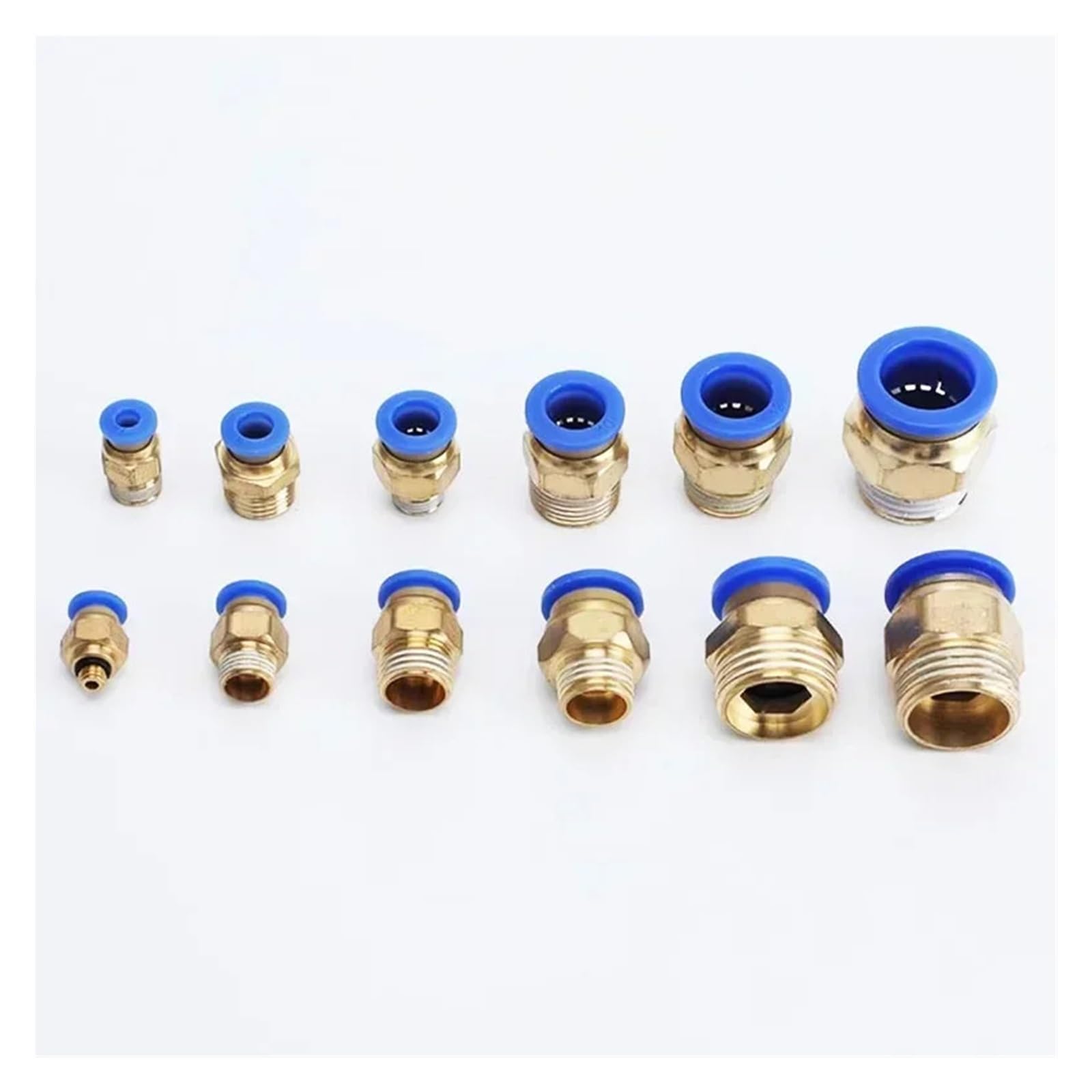 Raccords pneumatiques à insertion rapide série PC, for tuyaux et tubes de 4 mm, 6 mm, 8 mm, 10 mm et 12 mm (1/4", 1/8", 1/2").(A kit (134pcs))