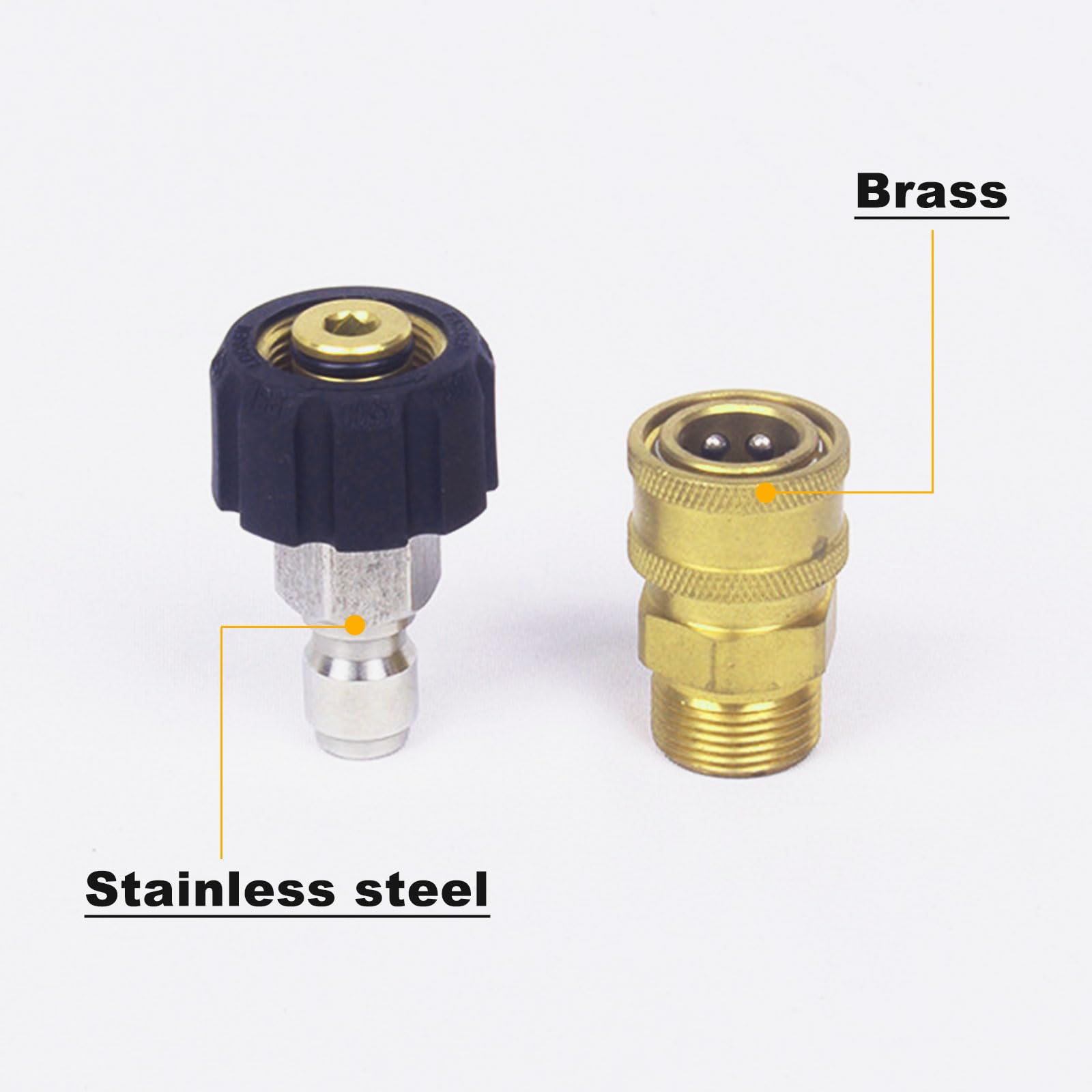 Pulore ad alta pressione connettore a connessione rapida M22 15mm femmina a M22 14mm maschio collegare raccordo adattatore in ottone 5000PSI