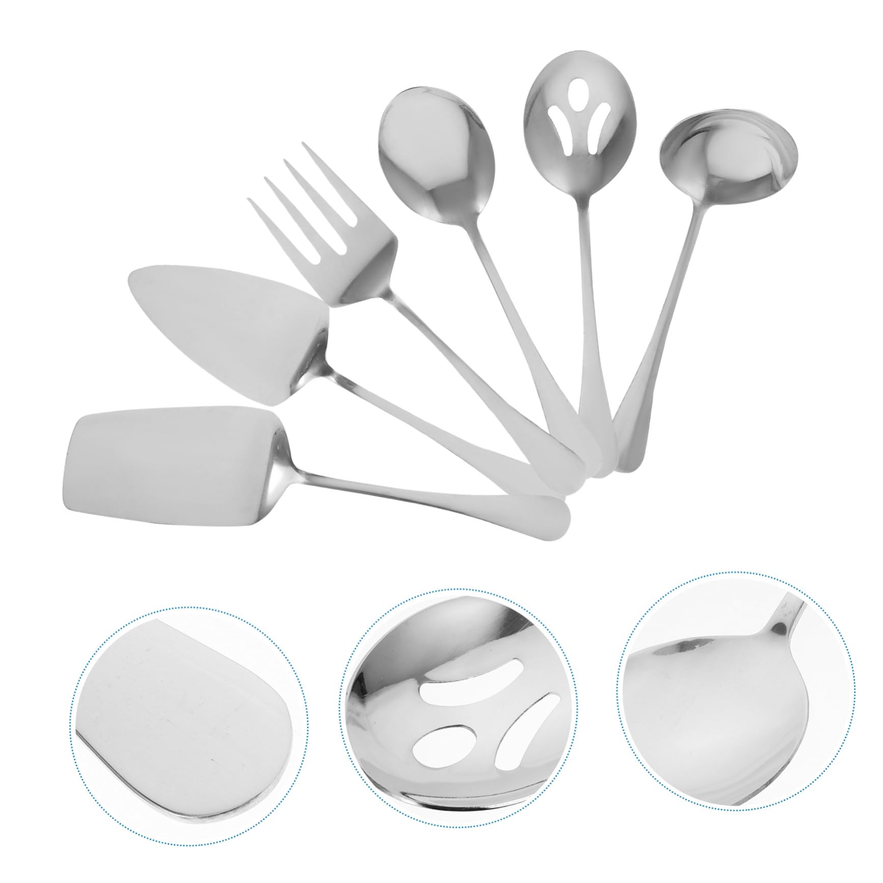 Juego de Cubiertos de Acero Inoxidable 1 Set, Plata