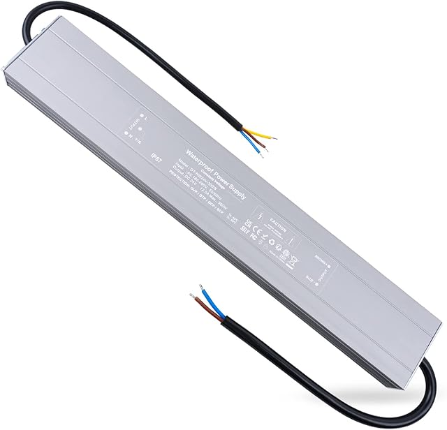 REYLAX LED Driver Lighting Outdoor Transformer 24V 300W 12.5A, IP67 Waterproof Transformers, Constant Voltage Power Supply, AC to DC Low Voltage Led Light Adapter, for Garden LED Lamps and Shed Light