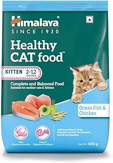 Himalaya Healthy CAT Food | Kitten &amp; Mother Cat | Ocean Fish &amp; Chicken | 400g | Complete &amp; Balanced Nutrition with Oats, P...