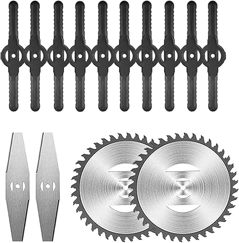TRUNYAQI Cortacésped inalámbrico recortadora de césped eléctrica con pilas, kit de cortador de malas hierbas para jardín, césped, recorte (hoja de