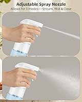 Vista 3 de 2 unidades de botellas de spray de vidrio de 8 oz, contenedores vacíos rellenables con protección de funda de silicona, botellas de spray de vidrio