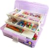 MOVEBO Mega Kids Crafts and Art Supplies case Kit - 1200 Piece Set - Make Bracelets and Necklaces - Plus Glitter Glue, Construction Paper, Colored Popsicle Sticks, Google Eyes, Pipe Cleaners
