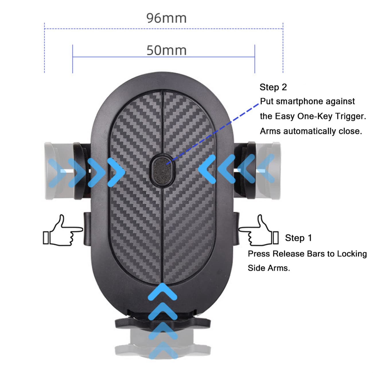 Supporto universale per telefono da auto, accessorio per cruscotto [aspirazione di grado militare e clip stabile] Supporto per telefono per parabrezza per iPhone e smartphone Android