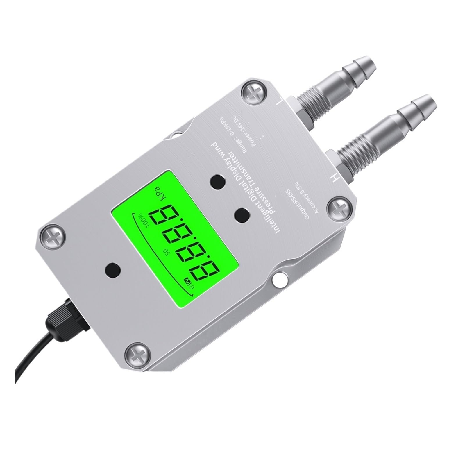 Przetwornik różnicy ciśnień Cyfrowy przetwornik różnicy ciśnień z wyświetlaczem LCD 4-20 mA 0-10 V RS485(RS485,-10-10Kpa)