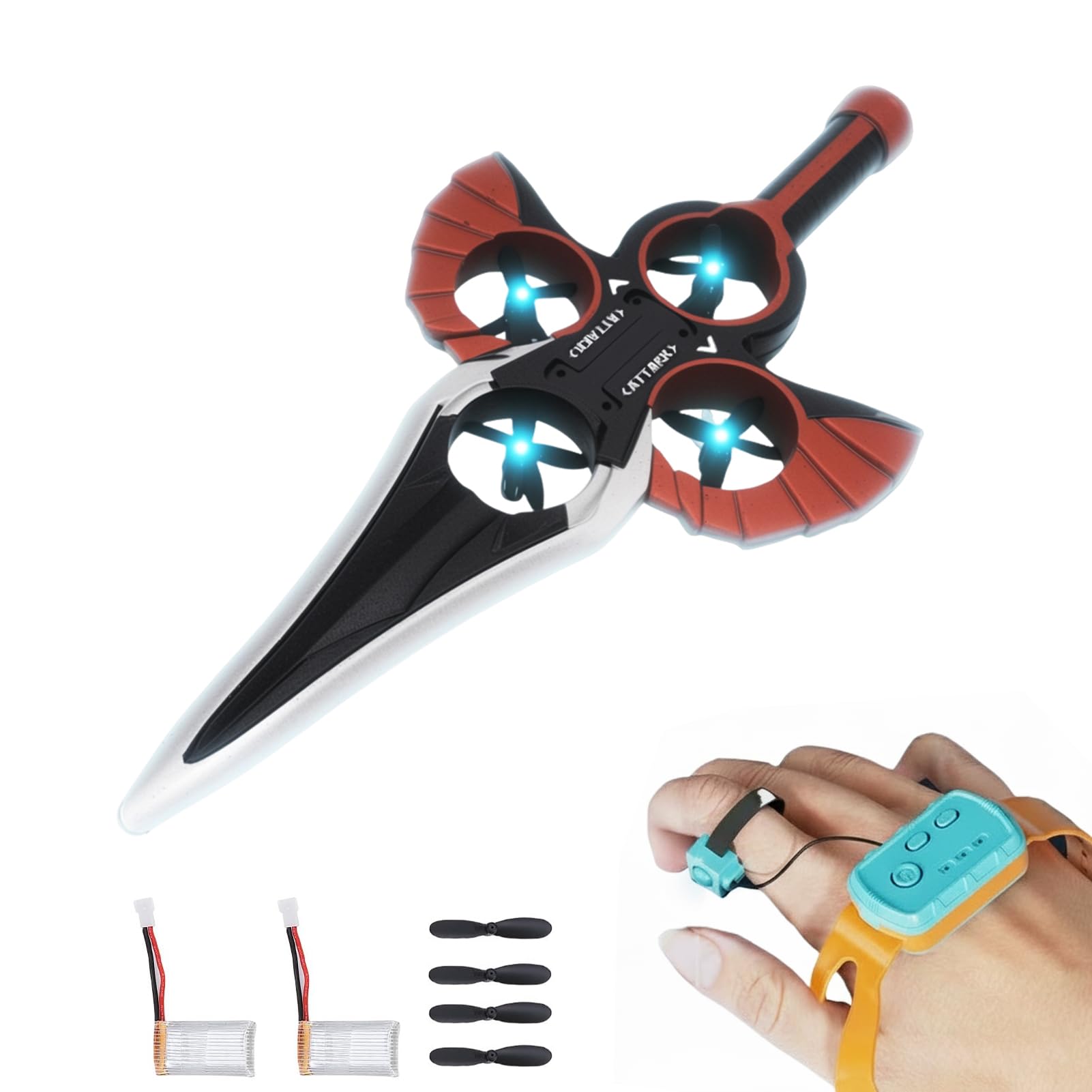 remotely controlled flying sword rc airplane with led lights