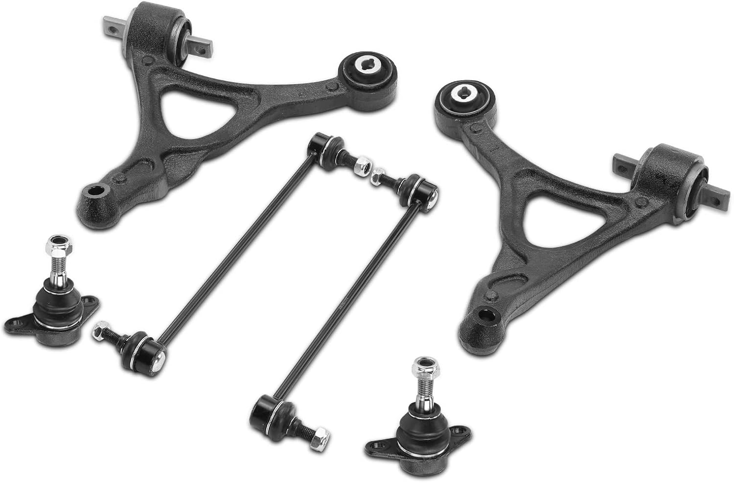 APremium Set of 6, Front Lower Control Arm, Sway Bar Link
