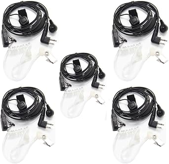 2 pin Covert Acoustic Tube Earpiece Headset Mic with Finger PTT for Motorola Radio Pmr446 Pr400 Mag One Bpr40 A8 Ep450 Au1200