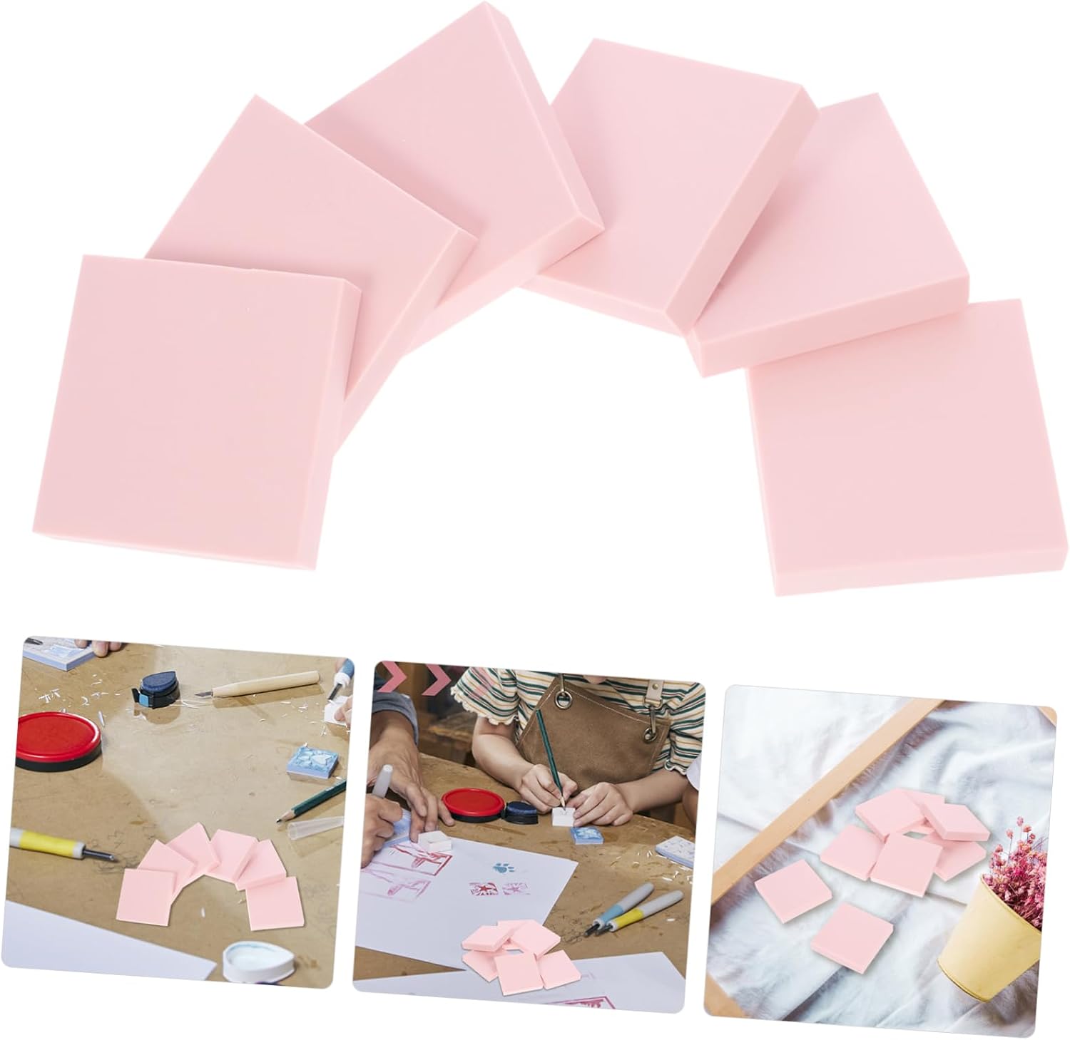 Angoily 24pcs Rubber Stamps for Crafts Flexible Carving Blocks for Art Projects for Beginners Professionals for Engraving Scrapbooking and Custom Designs