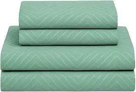 Jogo de Cama Bordado Acetinado Embossed 4 Peças - 1 Lençol de Cima, 1 Lençol de Elástico e 2 Fronhas, Não faz bolinha Toque Percal Em Poliéster Extra Macio | ADMIRARE (MONTANHA, QUEEN)