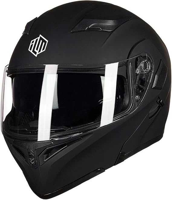 ILM Motorcycle Dual Visor Flip up Modular Full Face Helmet DOT Model 902/902L