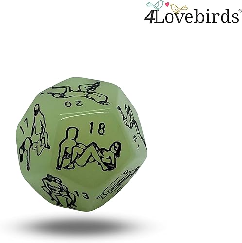 Miniatura 3 de Juego de 5 dados románticos luminosos para juegos de rol, regalo del día de San Valentín para despedida de soltera, luna de miel, fiesta de