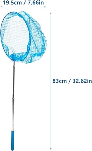 Miniatura 3 de TENDYCOCO 2 juegos de redes telescópicas para atrapar insectos con cubos, redes extensibles para insectos y peces para jugar al aire libre para